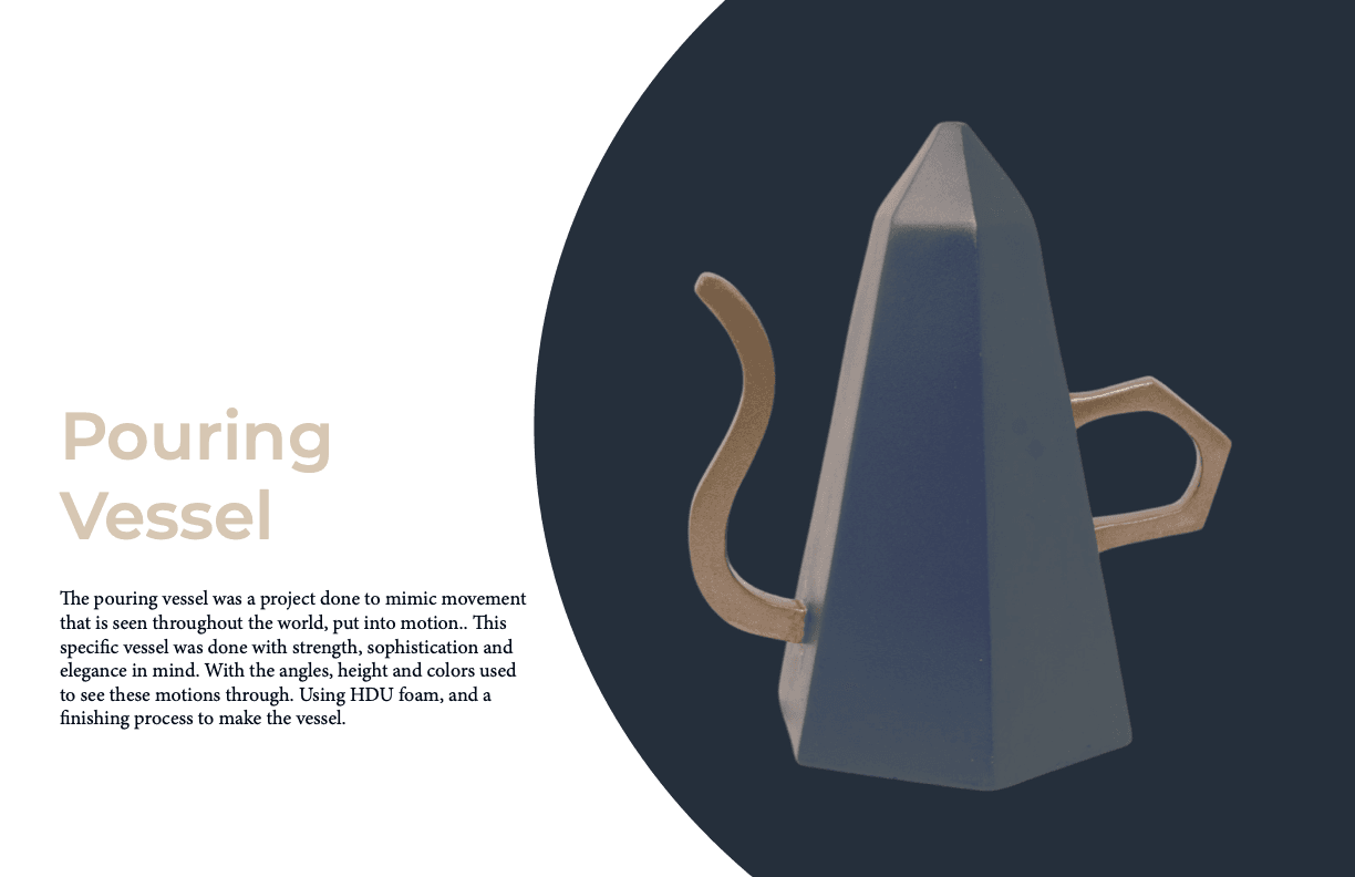 Kitchen object concept render showing faceted form with integrated handles