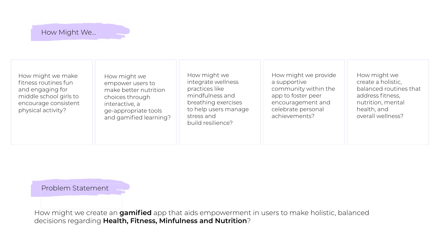 CoreFour problem statement and how might we question